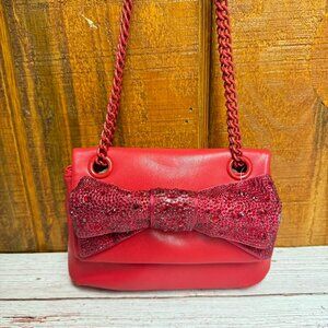 BETSEY JOHNSON All That Shimmers Bow Crossbody Bag